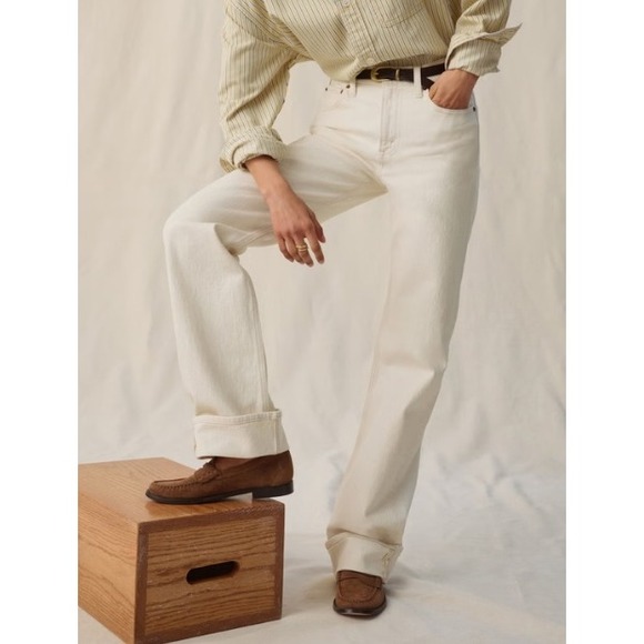 Abercrombie & Fitch Denim - Abercrombie Womens 90s Relaxed High Rise Ercu Preppy Neutral Cleangirl